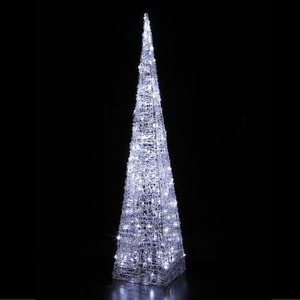 クリスマスツリー　90cm LEDステンドグラスモチーフツリー（ホワイト）