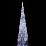 クリスマスツリー　90cm LEDステンドグラスモチーフツリー（ホワイト）