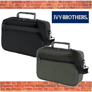 ビジネスバッグIVY-BROTHERS 使いやすい　ヨコ型　ショルダーバッグ/ブラック