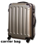 キャリーバッグ【Travel Gear】 TSAファスナー4輪スーツケース（エンボス加工タイプ）260Hサイズ/シャンパンゴールド