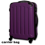 キャリーバッグ【Travel Gear】 TSAファスナー4輪スーツケース（エンボス加工タイプ）260Hサイズ/パープル