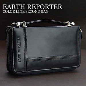 ミニセカンドバッグ【EARTH REPORTER】アースリポーター/ブラックライン