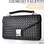 セカンドバッグGIRGIO VALENTI イントレチャート型押し　背面ウォレット付き