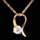 ジュエリー仕立て“ネックレス＆ピアスセット”PinkGold アシンメトリー0.20ct★2段階調整式アジャスター - 縮小画像2