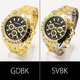 メンズ腕時計ゴールドカラー・ミディアムケース/ゴールド＆ブラック - 縮小画像3
