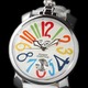 メンズ腕時計ビッグフェイスマットタイプ　ベルト　ウォッチ/ホワイトマルチ - 縮小画像2