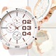 メンズ腕時計 【SORRISO　ソリッソ】ビッグケース・ラバーベルト/ホワイト - 縮小画像2
