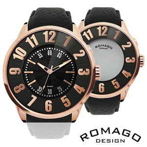 メンズ腕時計正規【ROMAGO　ロマゴ】ミラー文字盤腕時計 - 拡大画像