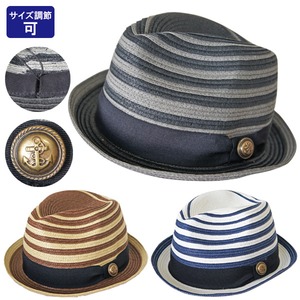 メンズハット  2トーンMIXペーパーHAT/BLACK&GRAY