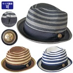 メンズハット  2トーンMIXペーパーHAT/BLACK&GRAY