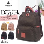 リュックおしゃれデイパック★行楽用にデイリーに！軽量ナイロンリュック/オーク×チョコ