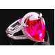 豪華なレッドのルビー925純銀リング・デザインジュエリー/リングサイズ10 - 縮小画像1
