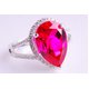 豪華なレッドのルビー925純銀リング・デザインジュエリー/リングサイズ10 - 縮小画像3