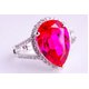 豪華なレッドのルビー925純銀リング・デザインジュエリー/リングサイズ10 - 縮小画像5
