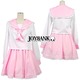 爽やか2color お花レースのパステルセーラー服 ピンク Mサイズ コスプレ衣装 制服 - 縮小画像2
