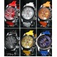 メンズ腕時計レディース♪ユニセックス（男女兼用）ウォッチ☆3D☆レザー（本革）タイプ♪clubface腕時計/文字盤ブラック - 縮小画像3