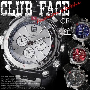 メンズ腕時計 club face　black メンズ　メタル　腕時計/ブラック - 拡大画像