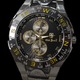 メンズ腕時計  ブラックメタルバンド　メンズウォッチ◇腕時計　CF-4710/イエロー - 縮小画像2