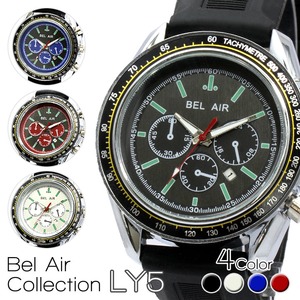 メンズ腕時計   【Bel Air collection】★カレンダー機能付き スタイリッシュ メンズ腕時計 LY5/ブラック