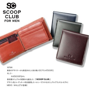 二つ折り財布【Scoop Club】シュリンクエンボス　二ツ折財布 /ブラック