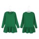 大きいサイズ☆2カラー裾パイピングシンプルワンピース/グリーン2L - 縮小画像4