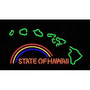 ネオンサイン STATE OF HAWAII ステイツオブハワイ （ネオン管 看板 アメリカン雑貨 ・NEON SIGN・ネオンサイン）