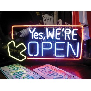 ネオンサイン 【YES WERE OPEN】イエスウィアーオープン（ネオン管 看板 アメリカン雑貨 ・NEON SIGN・ネオンサイン）