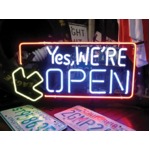 ネオンサイン 【YES WERE OPEN】イエスウィアーオープン（ネオン管 看板 アメリカン雑貨 ・NEON SIGN・ネオンサイン）