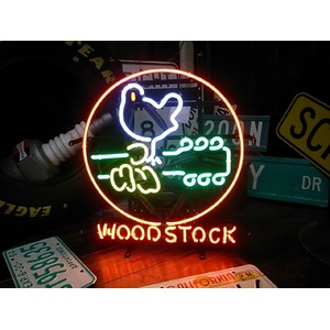 ネオンサイン 【WOOD STOCK】 ウッドストックフェスティバルロゴ（ネオン管 看板 アメリカン雑貨 ・NEON SIGN・ネオンサイン）