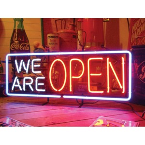 ネオンサイン 【WE ARE OPEN】ウィーアーオープン（ネオン管 看板 アメリカン雑貨 ・NEON SIGN・ネオンサイン）