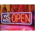 ネオンサイン 【WE ARE OPEN】ウィーアーオープン（ネオン管 看板 アメリカン雑貨 ・NEON SIGN・ネオンサイン）