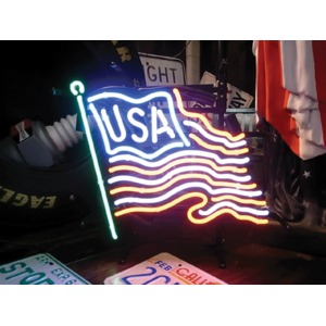 ネオンサイン 【USA FLAG】ユーエスエーフラッグ（ネオン管 看板 アメリカン雑貨 ・NEON SIGN・ネオンサイン）