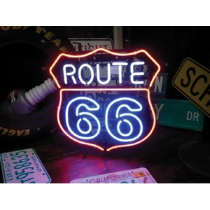 ネオンサイン 【ROUTE 66】ルート66（ネオン管 看板 アメリカン雑貨 ・NEON SIGN・ネオンサイン）