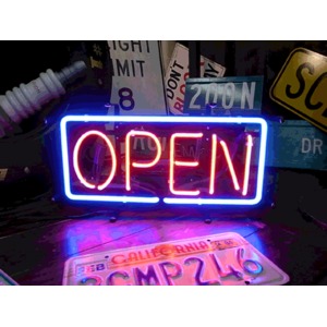 ネオンサイン 【OPEN】 オープン Mサイズ（ネオン管 看板 アメリカン雑貨 ・NEON SIGN・ネオンサイン）