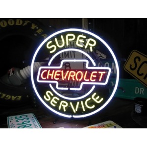 ネオンサイン 【CHEVROLET SERVICE】シボレーサービス（ネオン管 看板 アメリカン雑貨 ・NEON SIGN・ネオンサイン）