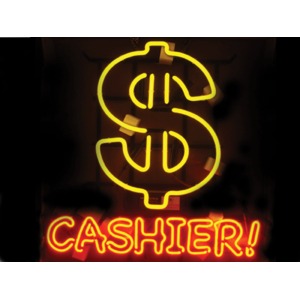 ネオンサイン 【CASHIER】キャッシャー（ドルマーク$$）（ネオン管 看板 アメリカン雑貨 ・NEON SIGN・ネオンサイン）