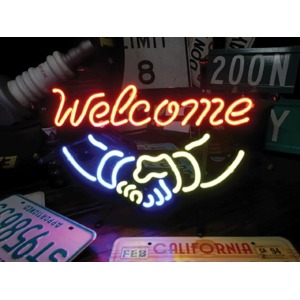 ネオンサイン 【Welcome】ウェルカム（ネオン管 看板 アメリカン雑貨 ・NEON SIGN・ネオンサイン）