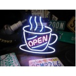 ネオンサイン 【CAFE OPEN】オープンカフェ（ネオン管 看板 アメリカン雑貨 ・NEON SIGN・ネオンサイン）