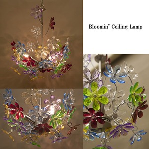 【Bloomin Lamp 】ヨーロッパ風★ブルーミンランプシーリングランプ3灯 - 拡大画像