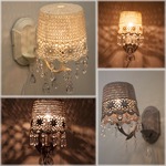 【Chandelier French Lace 1 Wall Lamp】ヨーロッパ風★フレンチレース 1ウォールランプ♪／ブラウン