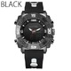 メンズ腕時計 【デュアルタイム仕様】アナログ＆デジタル・ビッグフェイス腕時計【全3色・BOX・保証書付き】/ブラック - 縮小画像3