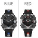 メンズ腕時計 【デュアルタイム仕様】アナログ＆デジタル・ビッグフェイス腕時計【全3色・BOX・保証書付き】/ブラック - 縮小画像4
