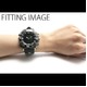 メンズ腕時計 【デュアルタイム仕様】アナログ＆デジタル・ビッグフェイス腕時計【全3色・BOX・保証書付き】/ブラック - 縮小画像5