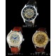メンズ腕時計  【ケース・保証書付き】 本革ベルト　自動巻き　ネイキッドスケルトン　メンズ　男性用　腕時計/ブラウン　ゴールド - 縮小画像2