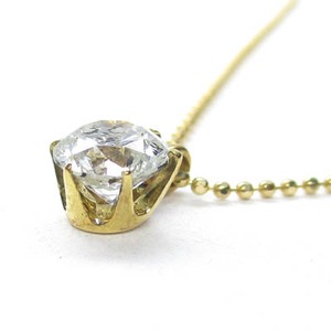 K18 イエローゴールド プチ ペンダント&ネックレス ダイヤモンド 0.805ct 4月誕生石