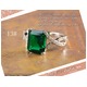 豪華な緑のエメラルド925純銀リング・デザインジュエリー 5月誕生石/12号 - 縮小画像6