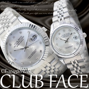 メンズ レディース腕時計 CLUB FACE 腕時計　魚眼　日付　ペアウォッチ/メンズ　ブラック - 拡大画像