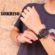 メンズ腕時計 SORRISOソリッソ 52mmビッグケースにラバーベルト フェイククロノグラフ/ブラック - 縮小画像3