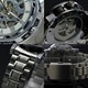 メンズ腕時計 メタルベルトのフルスケルトン腕時計 機械式腕時計 /PGBK - 縮小画像2