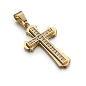 【トップのみ】クロス　十字架　ネックレス/ゴールド - 拡大画像